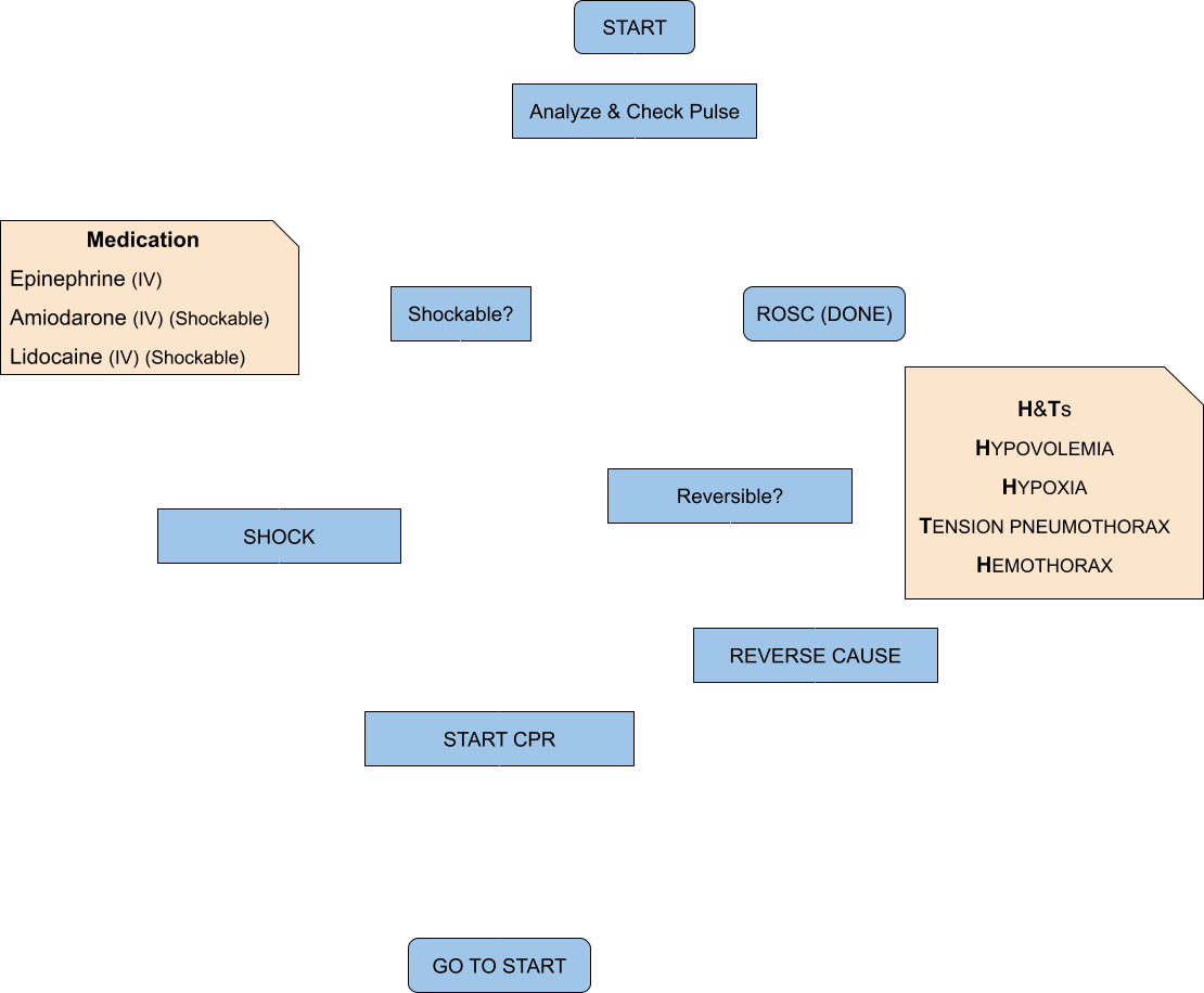ผังแนวทาง Cardiac Arrest Treatment