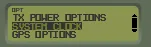 เมนู OPT ของ AN/PRC-152 — ที่มา: ACRE2 Documentation